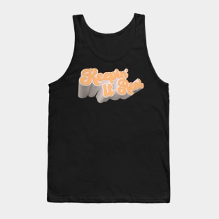 Keepin' It Real Yellow and White Bold 3D Text Tank Top